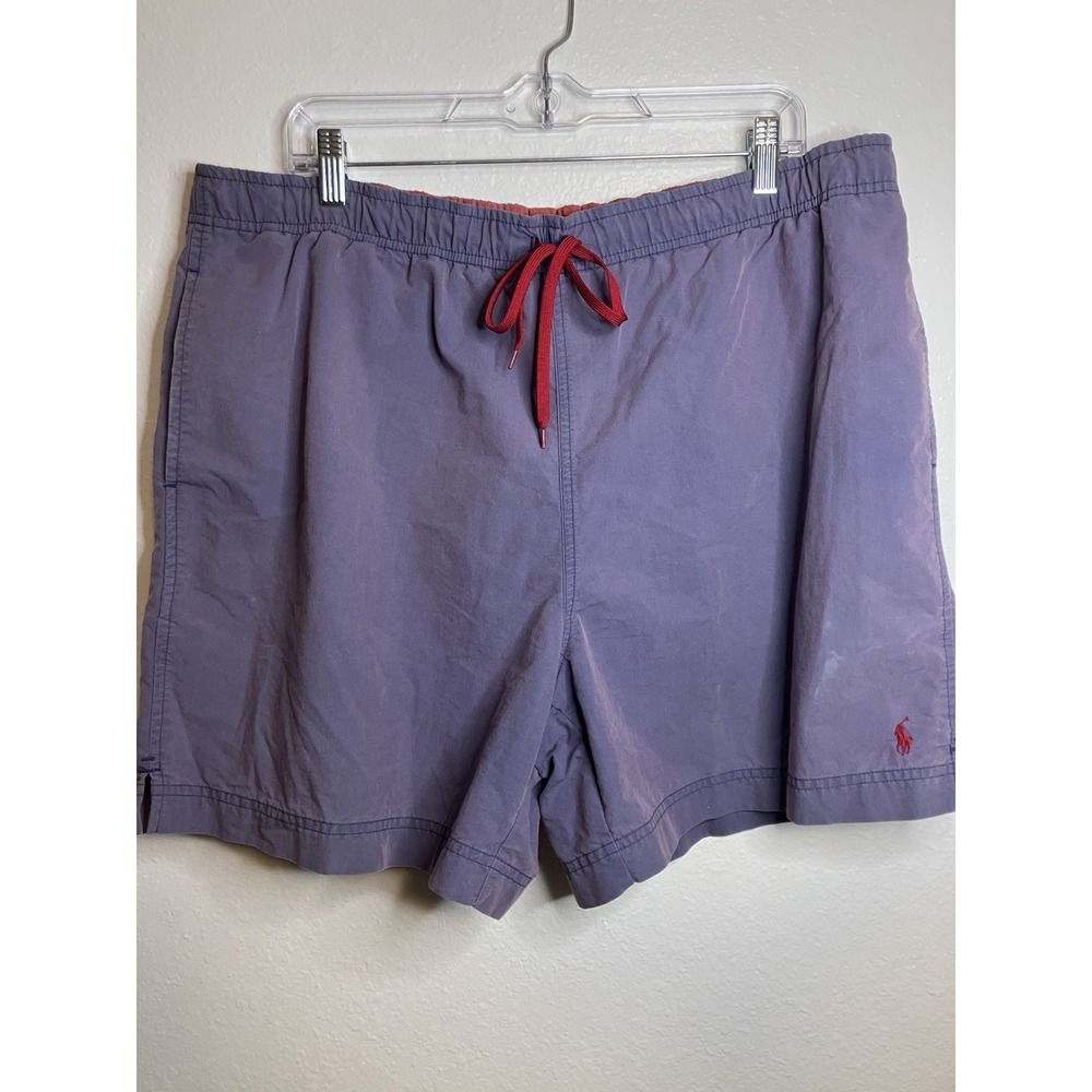 Vintage 90's Polo Sport Ralph Lauren Men's XL Purple Iridescent Swim Trunks